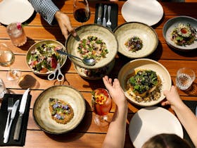 Dishes from the lunch and dinner menu