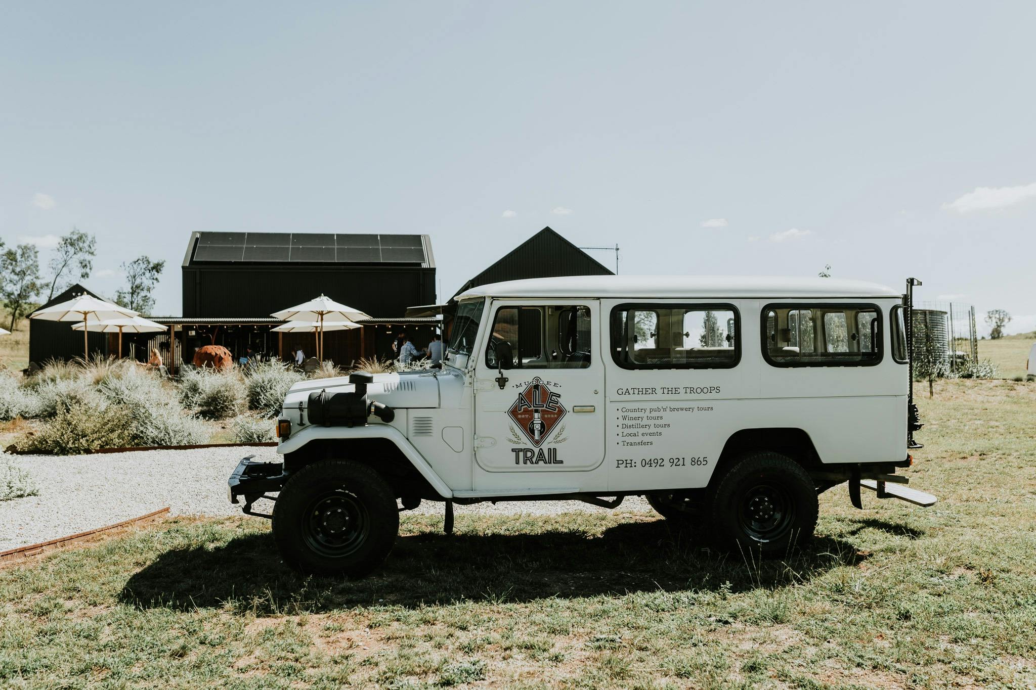 Mudgee Ale Trail Troopy in front of a local brewery