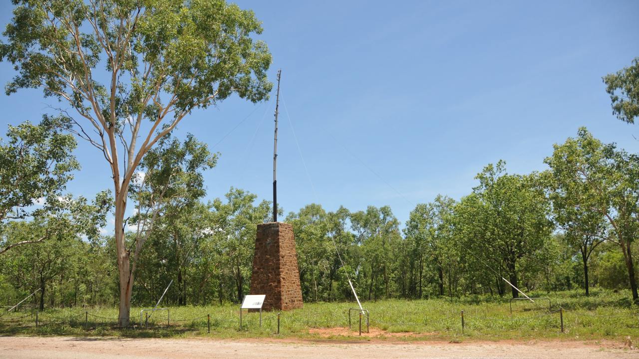 Pylon on the north bank of the Katherine River.