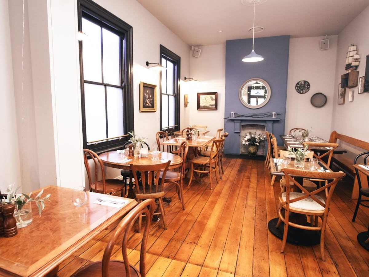 The main dining room at the Rose & Crown Pub