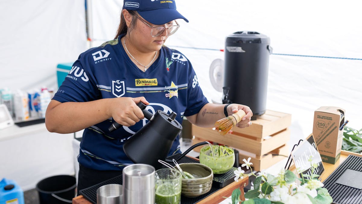 Bright, handcrafted matcha drinks made with love at Cotters Market