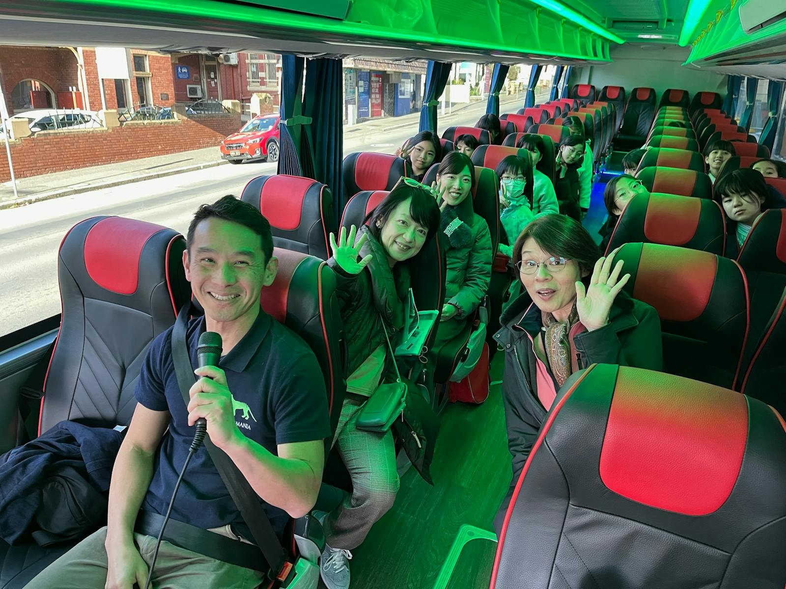 Group on the Bus on the way to the tour