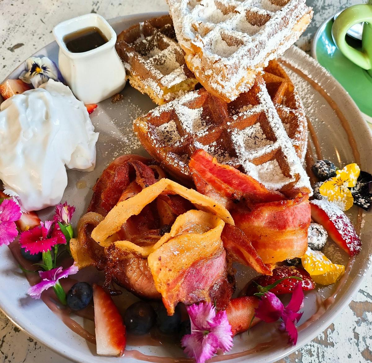 Waffles & Bacon, Rafter & Rose