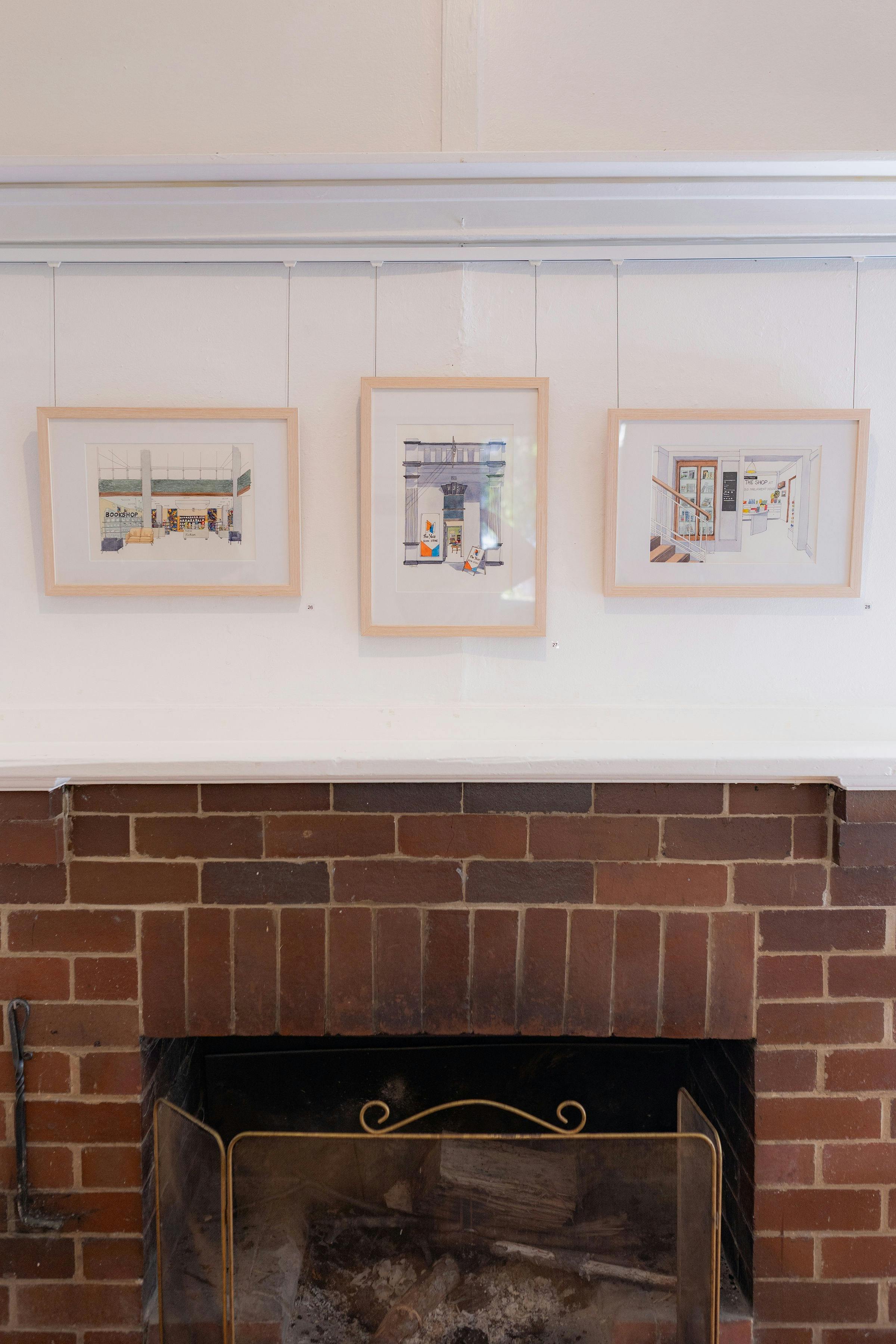 Gallery Inside Fireplace