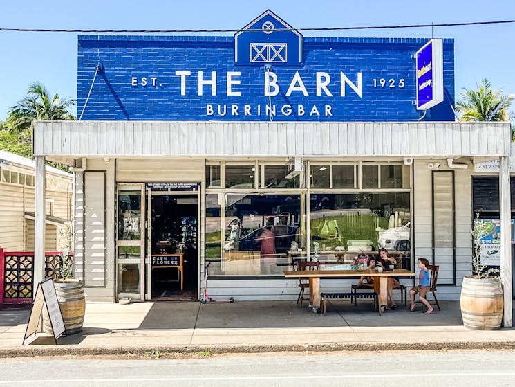 Front shot of the Barn cafe at Burringbar, one of the many cafes along the route of the Rail Trail