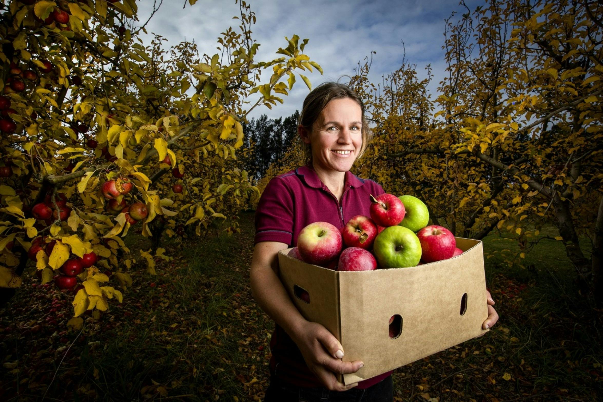 Sally with some of our apples