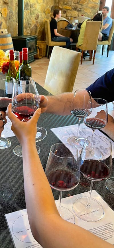 Wine tasting at Lark Hill Winery