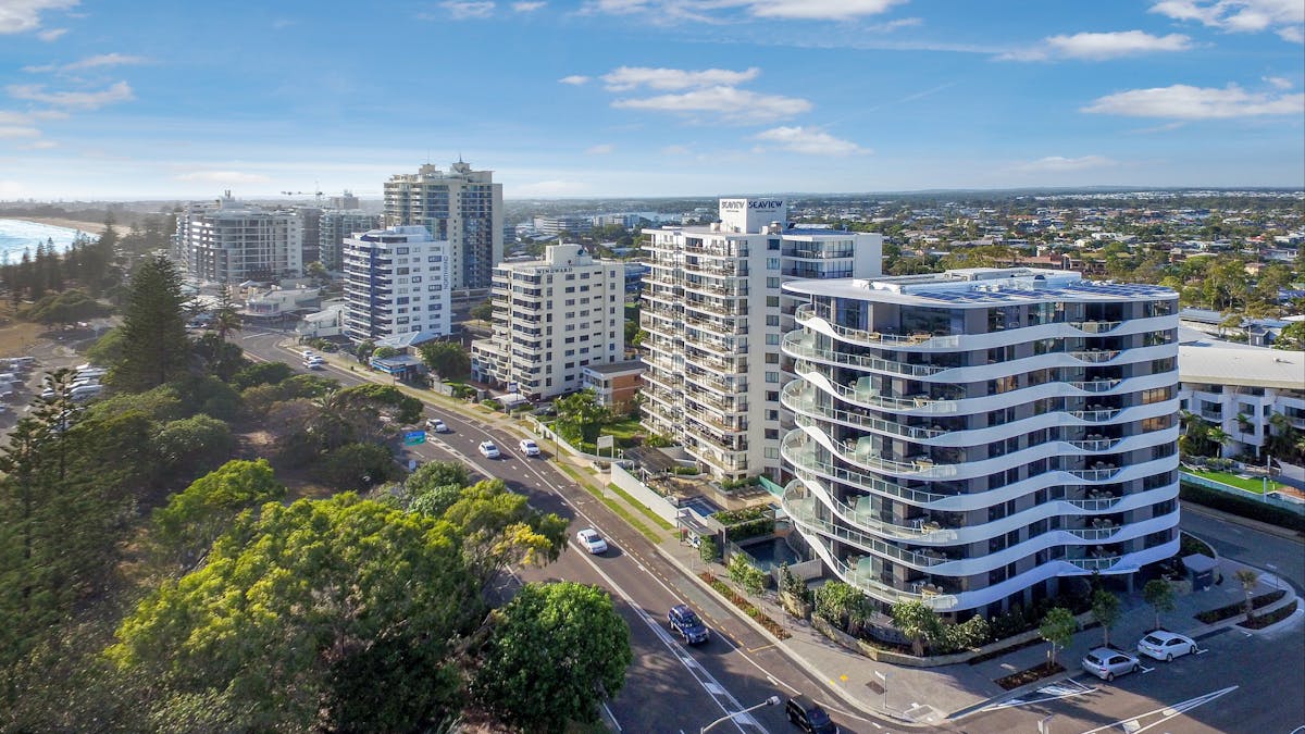 Ariel view of Breeze Mooloolaba