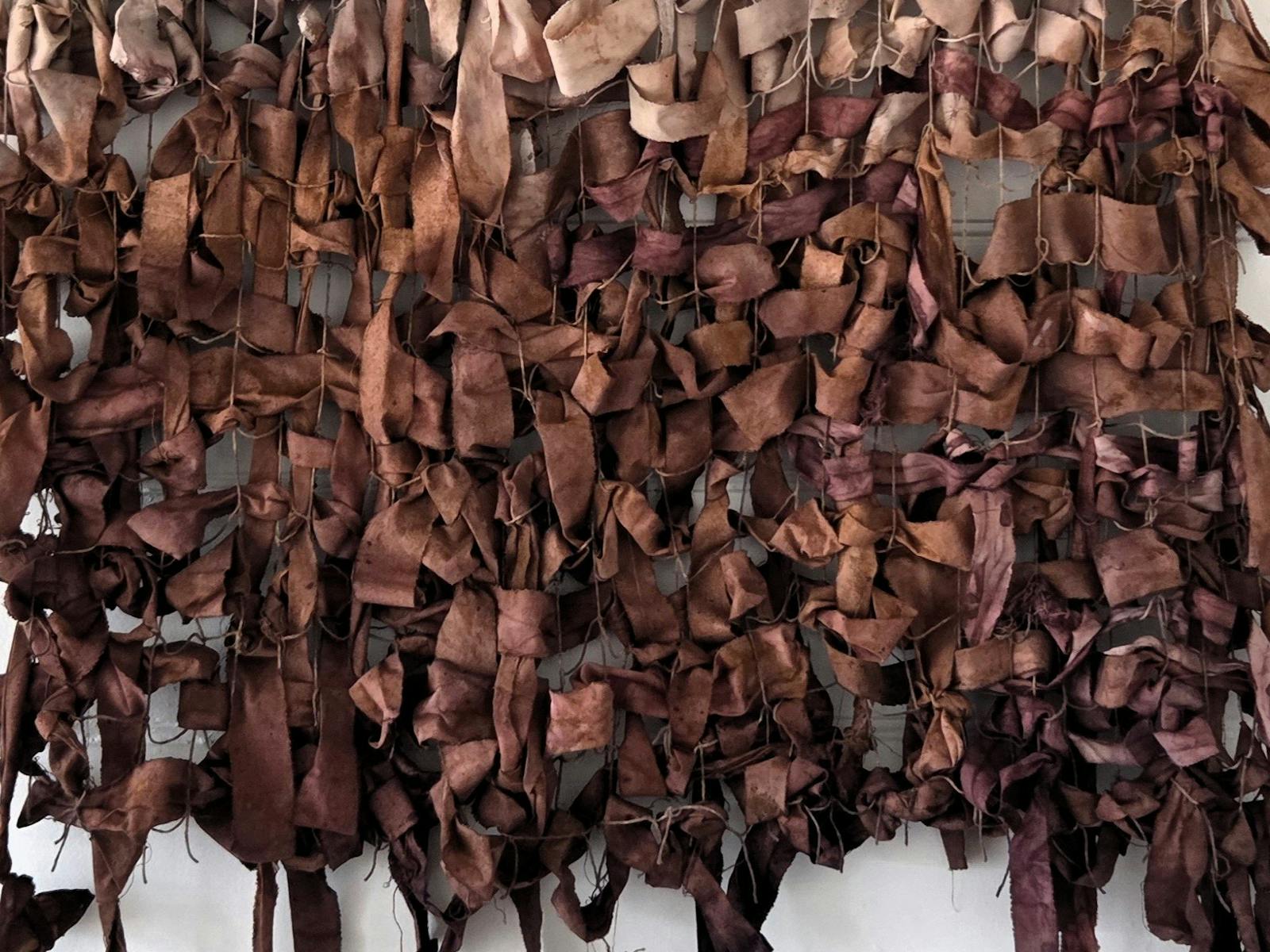 botanical dyed textile tapestry random weave