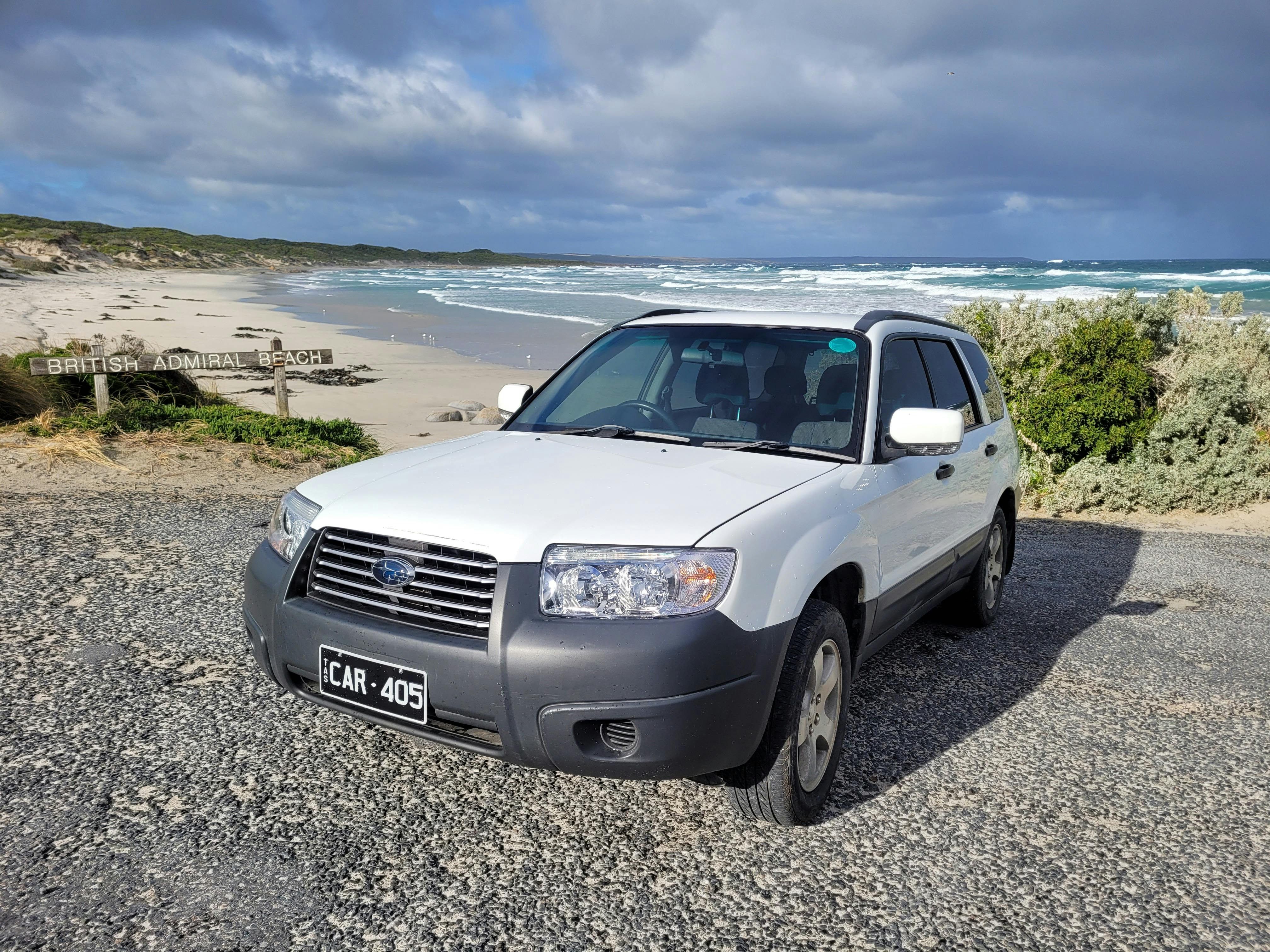 Compact AWD SUV Subaru Forester hire car king island
