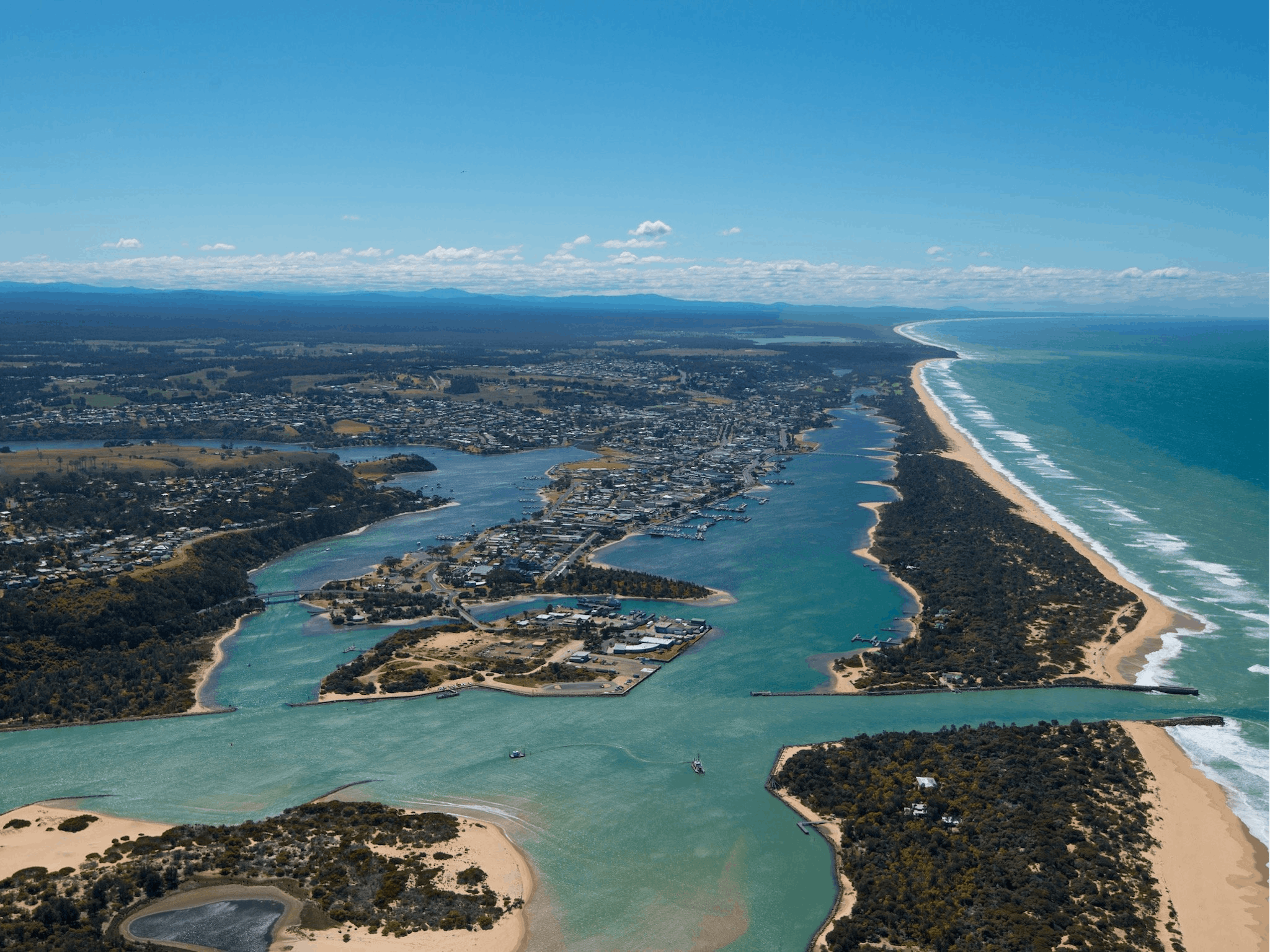 View of The Entrance and Lakes Entrance township