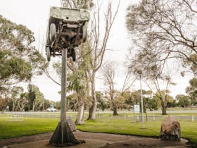Land Rover on a Pole
