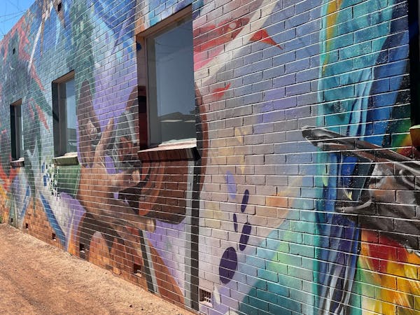Arty Lane on Stockyard Street Cunnamulla .