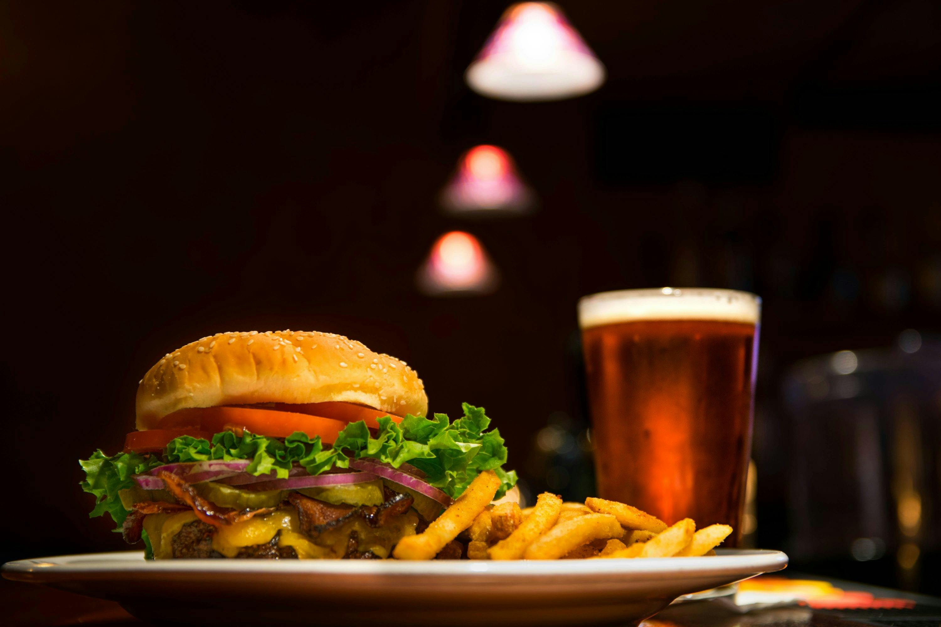 Burger and pint $29 weekly special