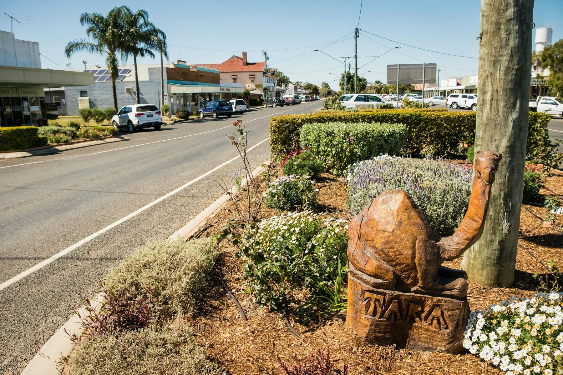 Enjoy the sculptures and shops before heading to the local for  refreshments.