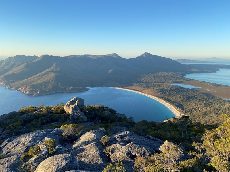 scenic view of Wineglass Bay Tasmania