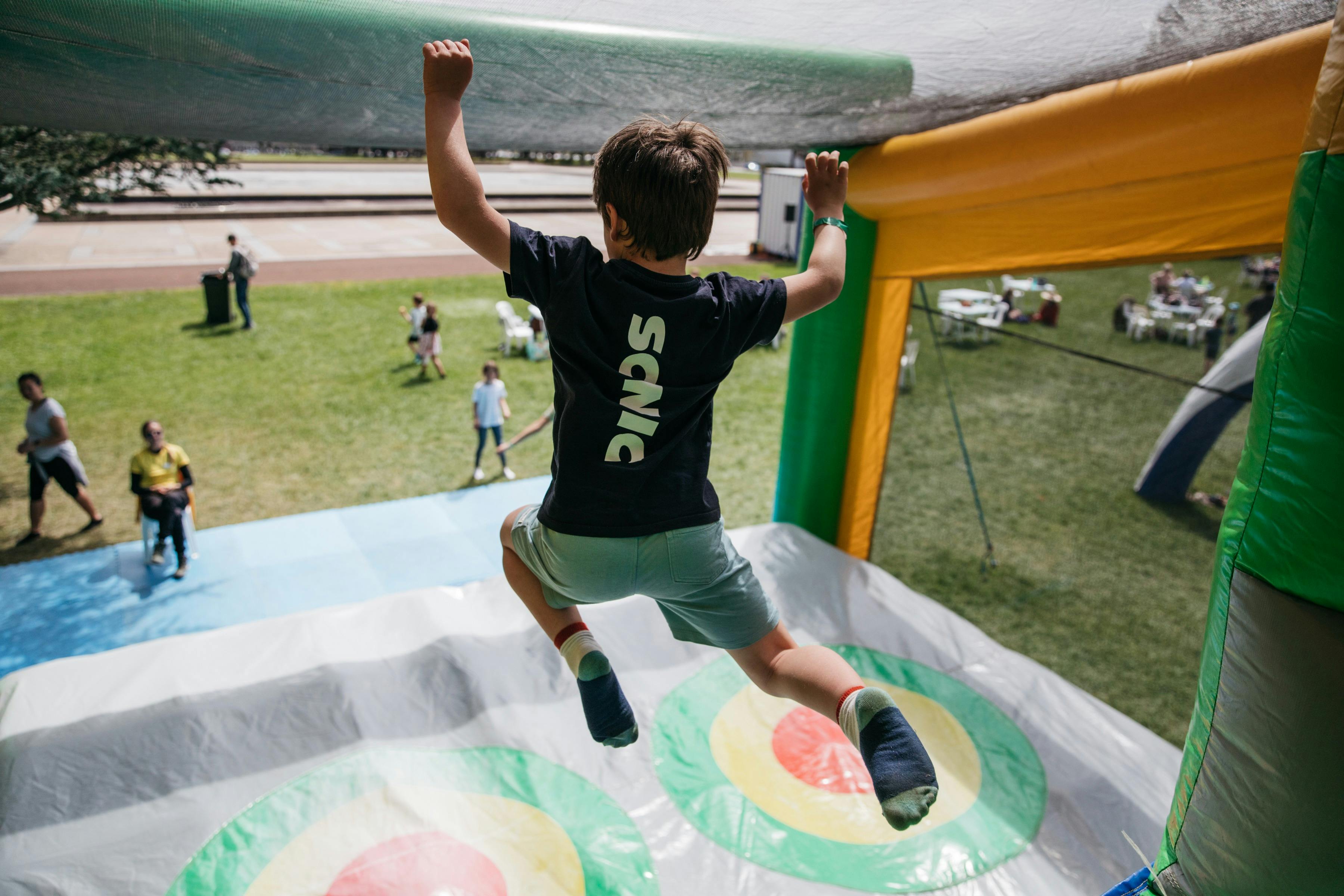big jump at Tuff Nutterz Jumping Castle