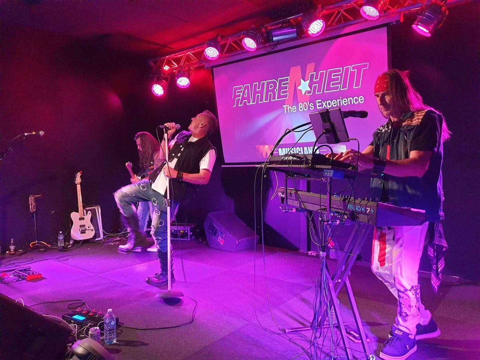 Fahrenheit the 80's experience performing on stage