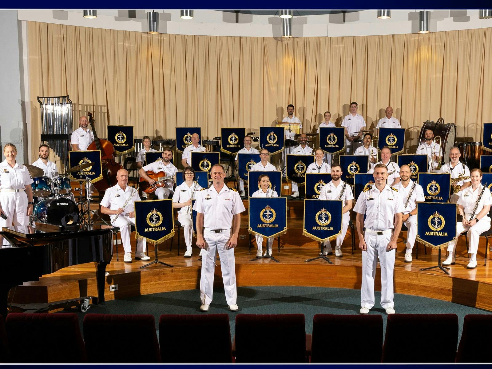 portrait of musicians in uniform