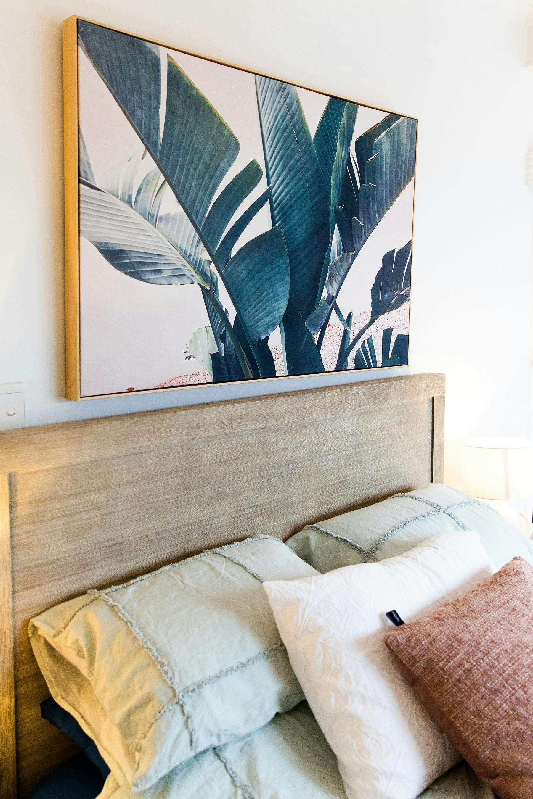 Our beautiful main bedroom., with queen-sized bed and built in wardrobe.