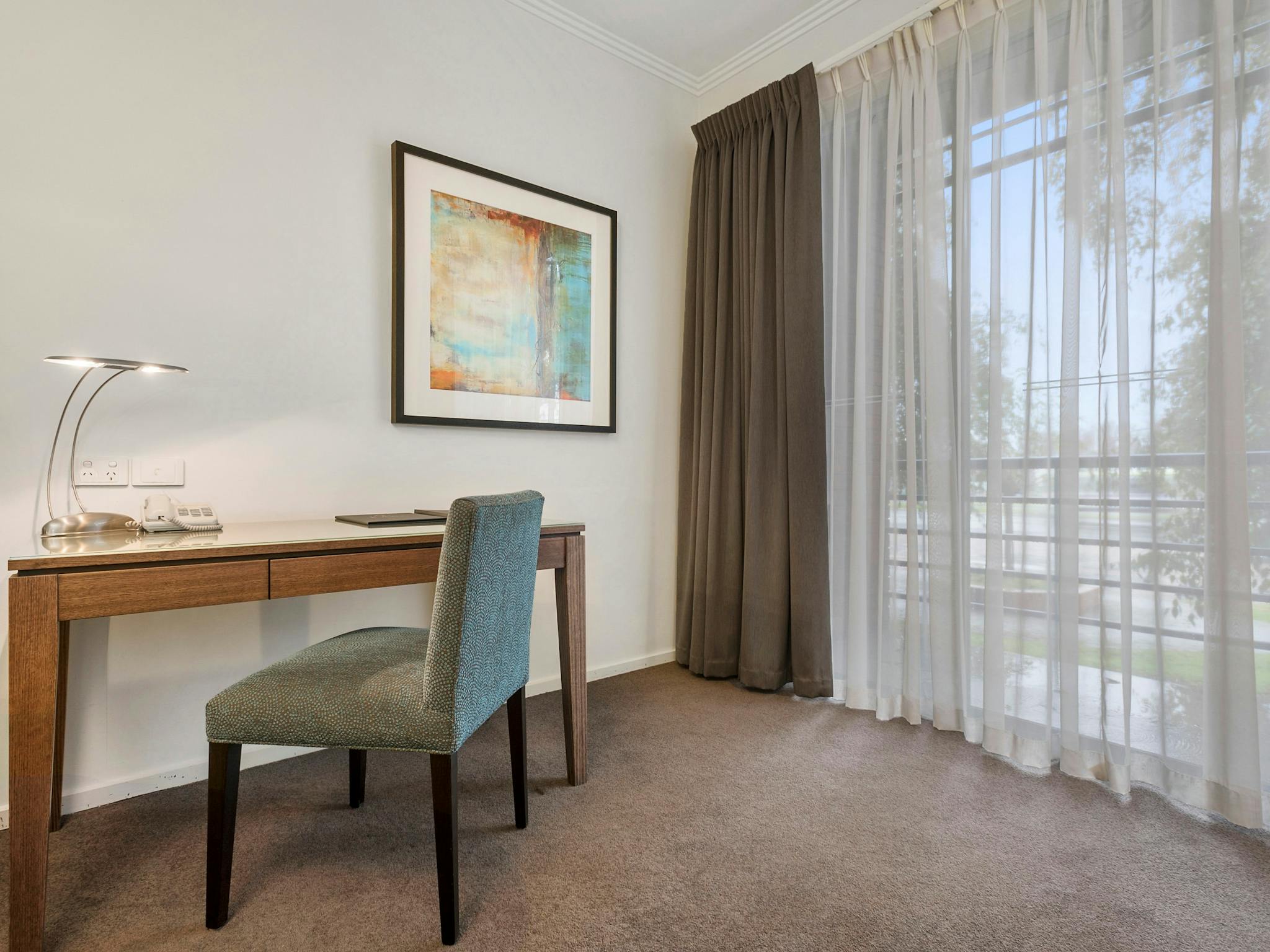 The Gateway's Queen Suites offer corporate desk
