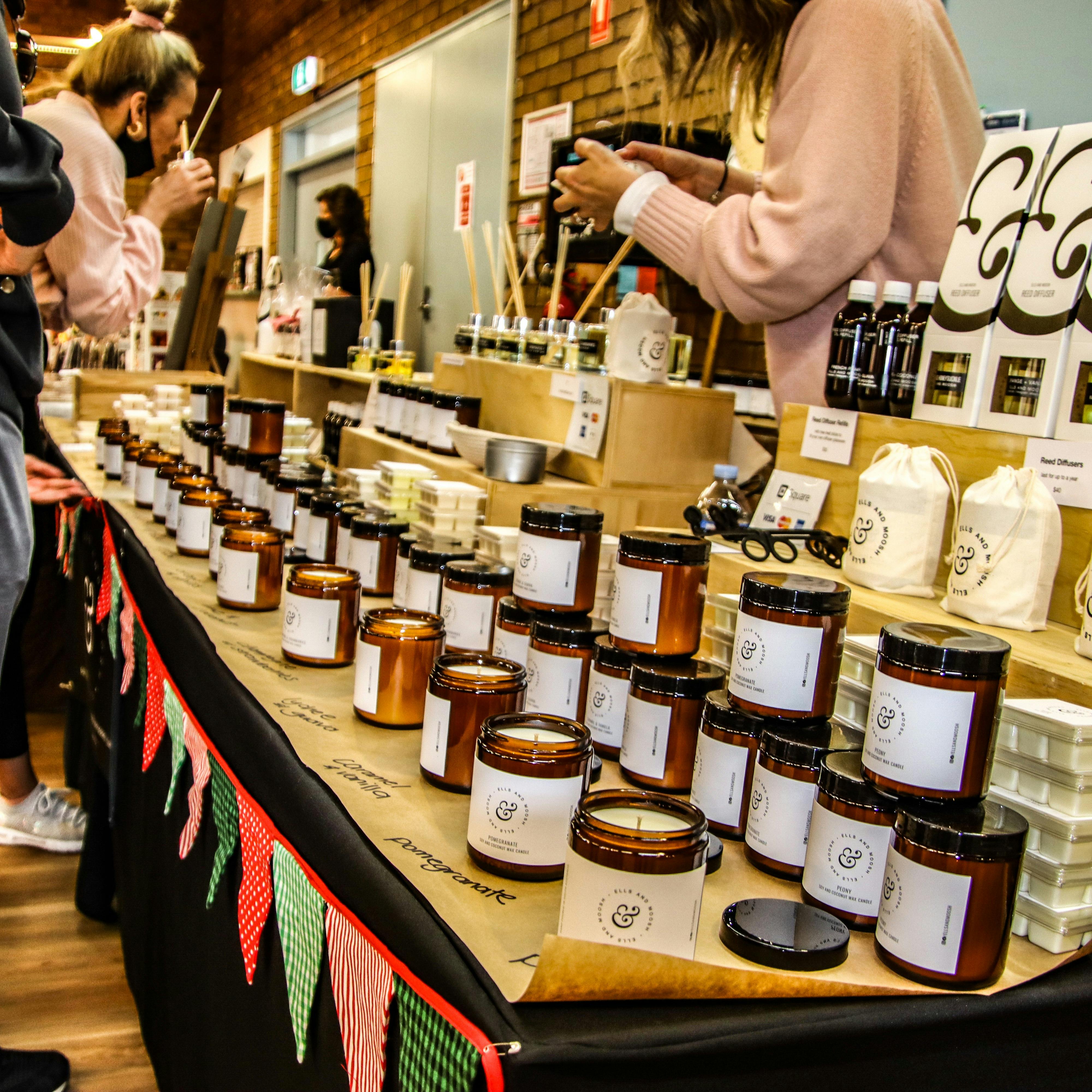 Candle stall at the Fullarton Christmas Fair