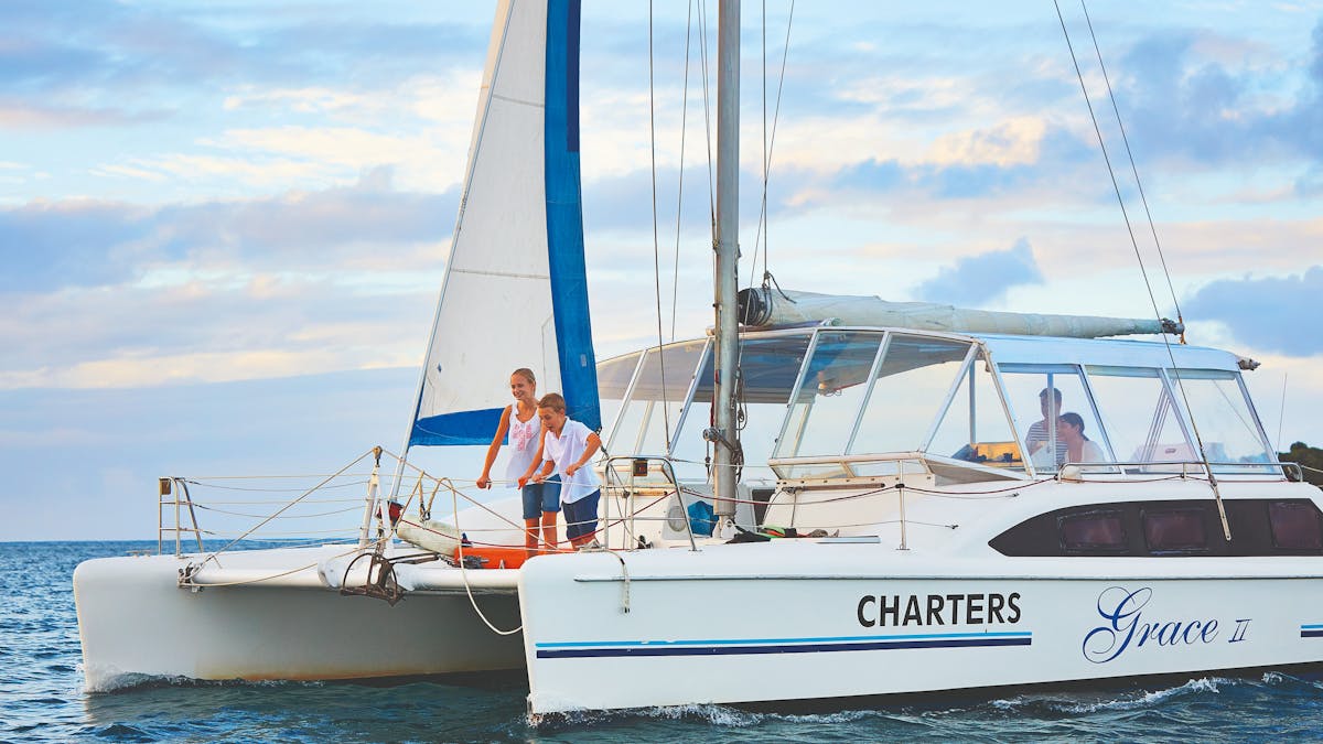 Experience The Keppels in styles on a day cruise with Sail Capricornia