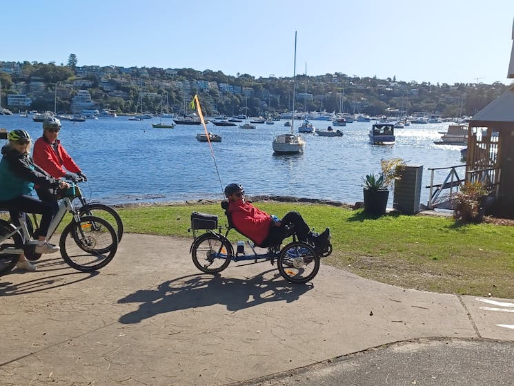 Cycling along Middle Harbour