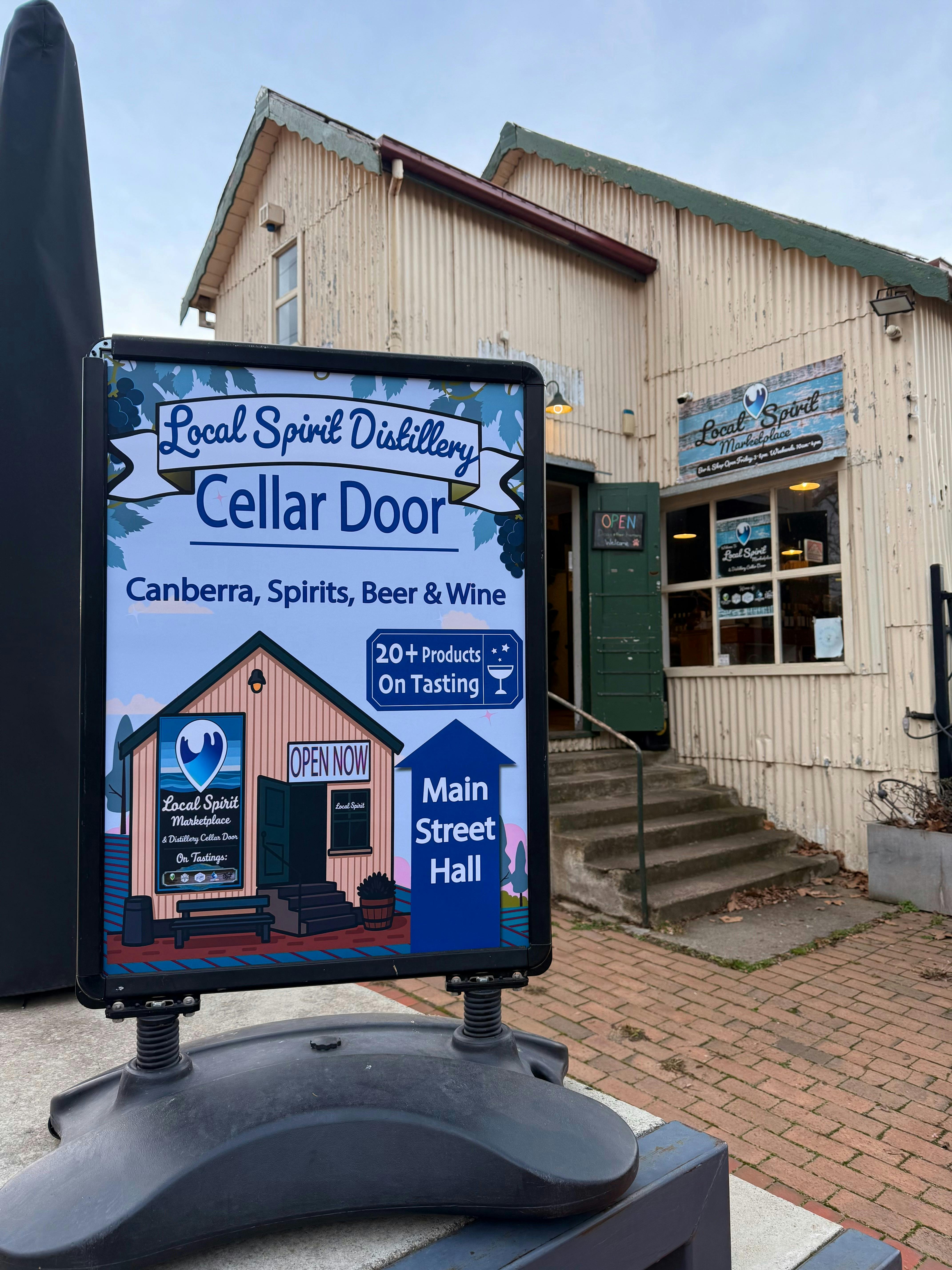 Local Spirit Distillery Tasting Room, Cellar door, tasting experience, vodka gin whisky singlemalt