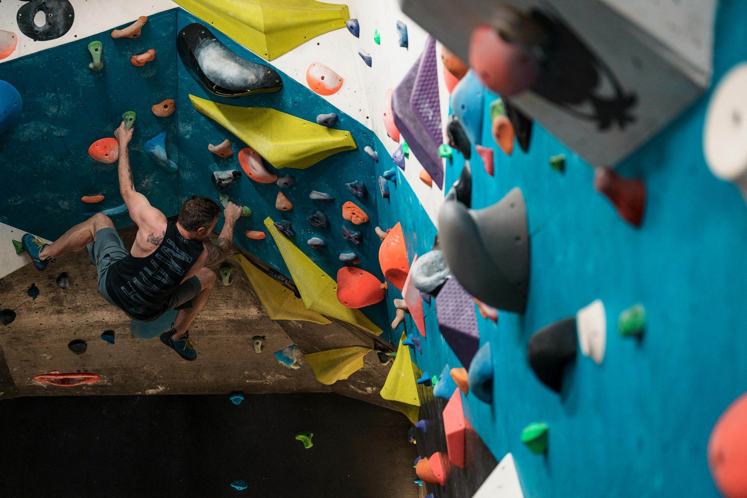 Climber in Climbing Gym