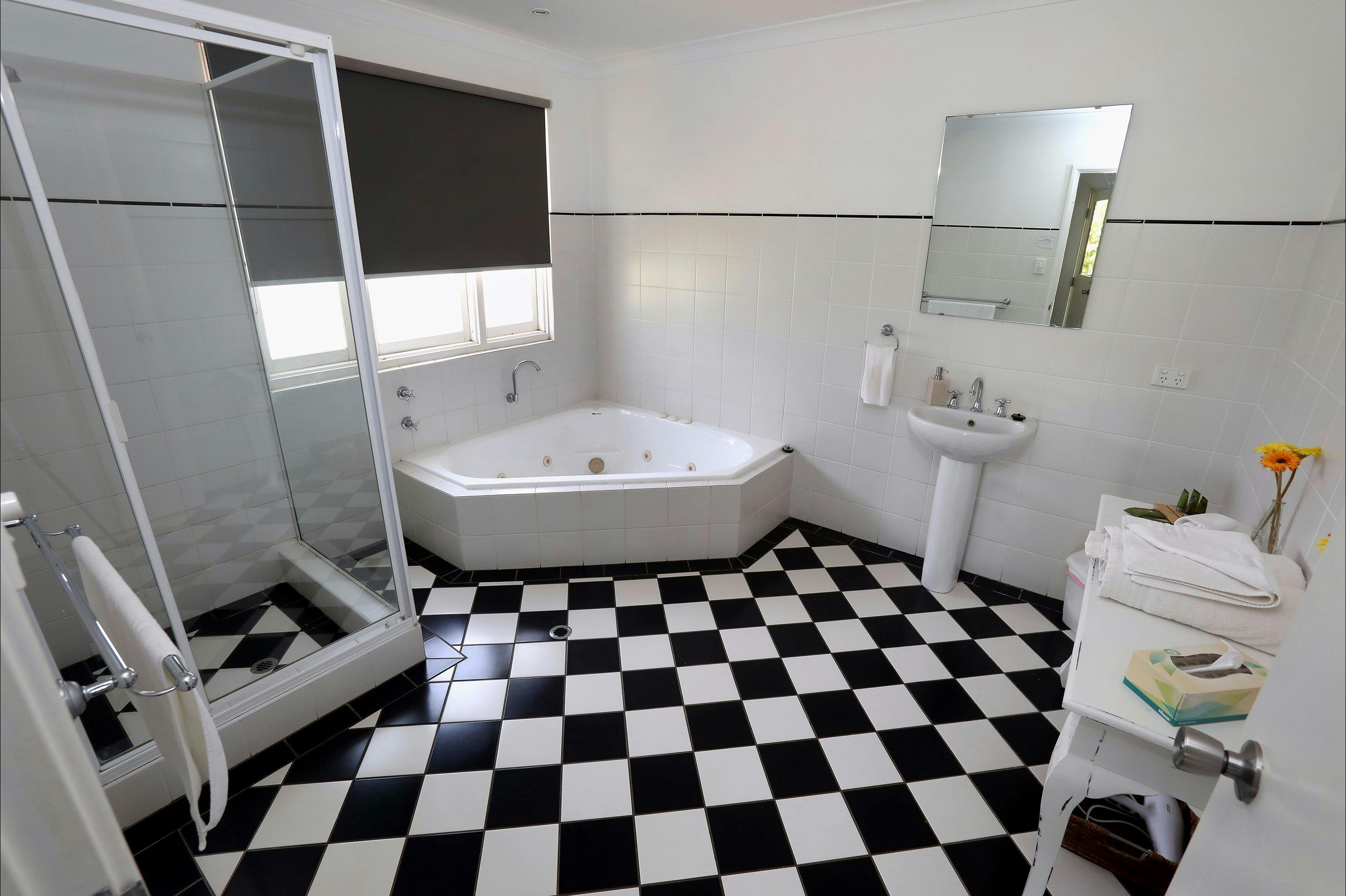 Bathroom with spa bath