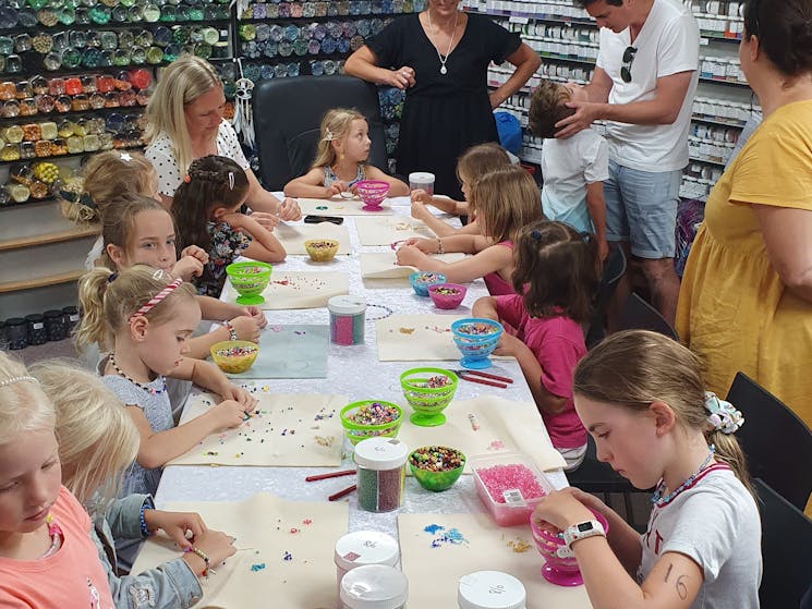 Kids having fun even though it looks messy