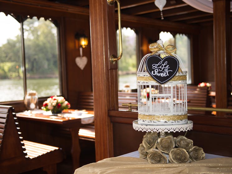 Private parties for birthdays and annivesaries as well as weddings are popular on the Nepean Belle