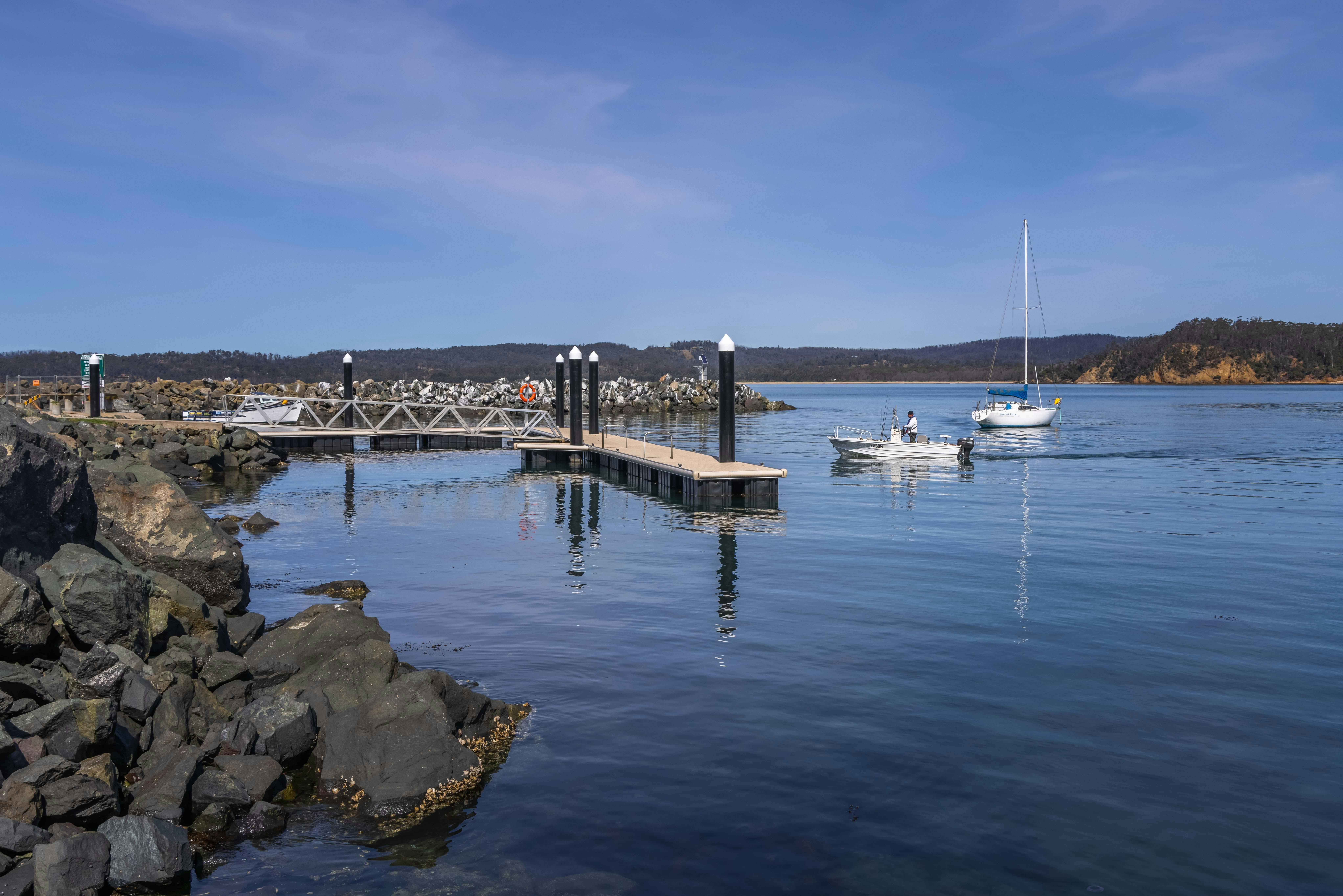 Quarantine Bay and Boat Ramp, Eden, Fishing ramp, swimming,  NSW south coast, Sapphire Coast