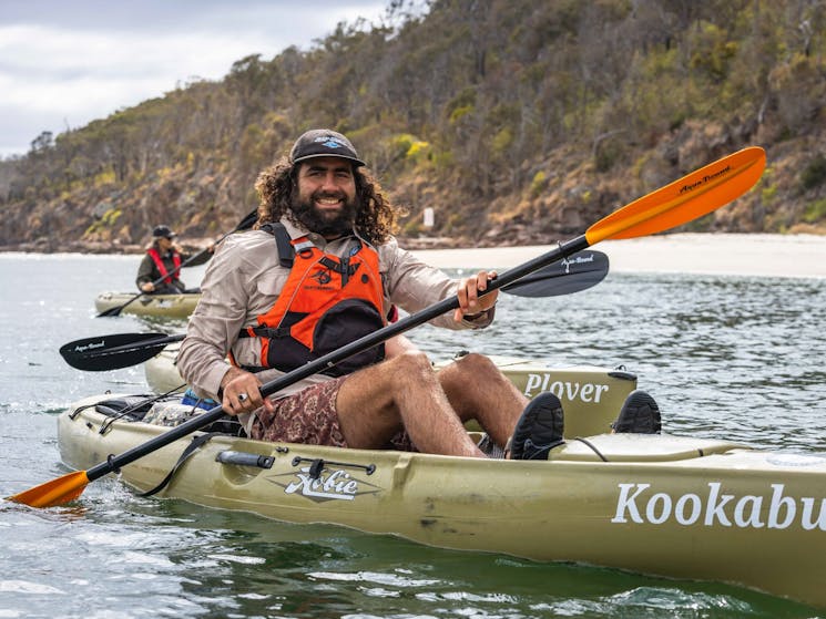 Aboriginal culture guide kayaking the Pambula River