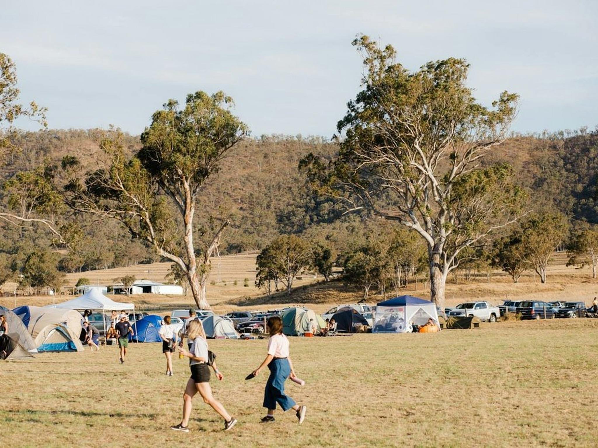 Punters head back to campsite