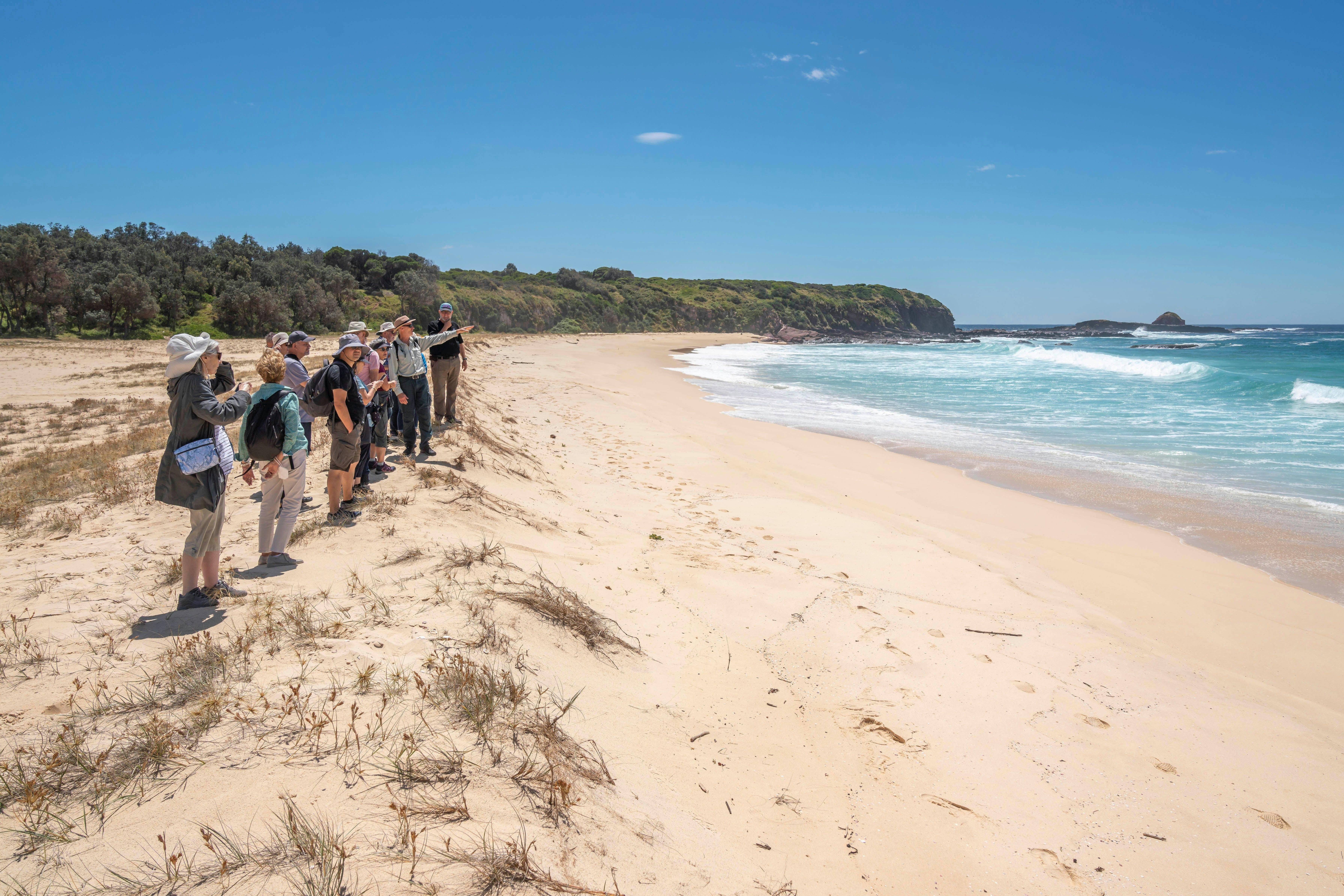 RGuide on Beach with group