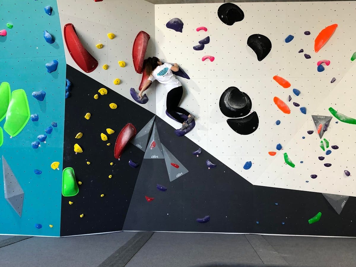 Women climbing