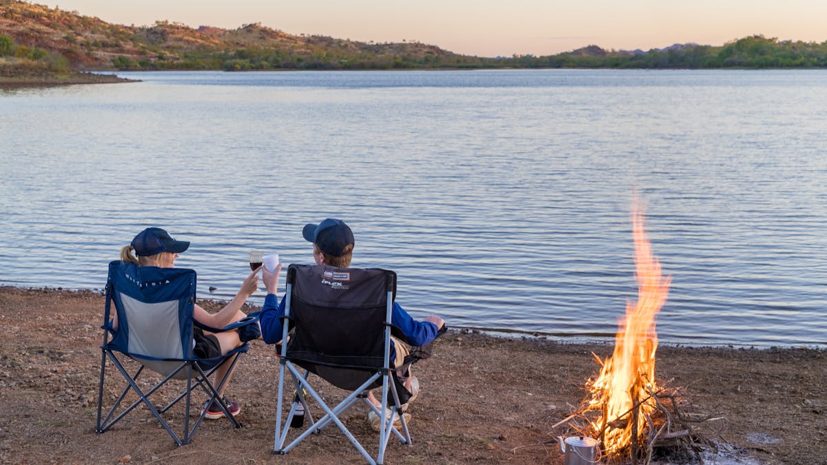 Evening drinks at Corella Dam Evening drinks at Corella Dam