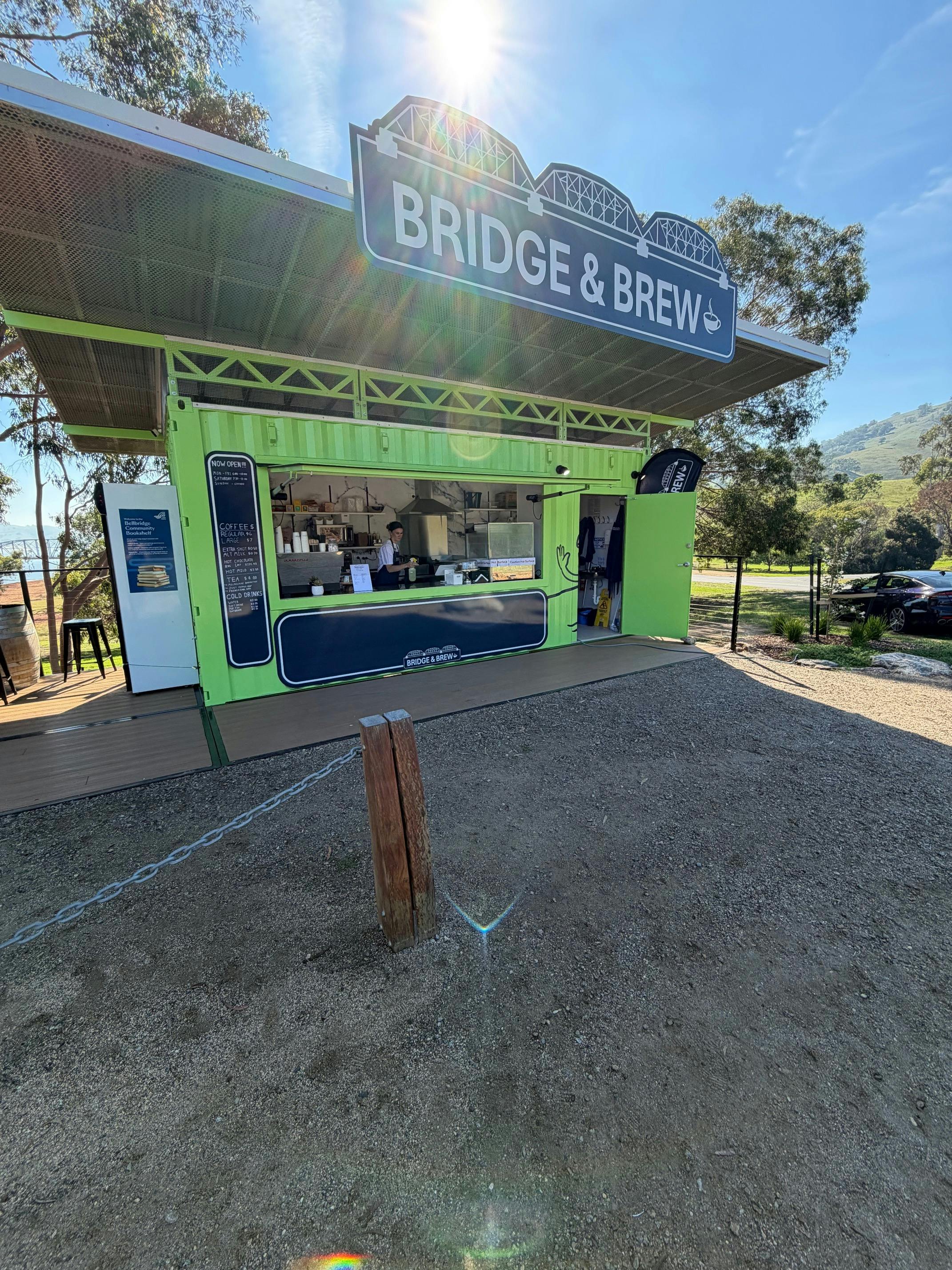 Photo of front go container cafe