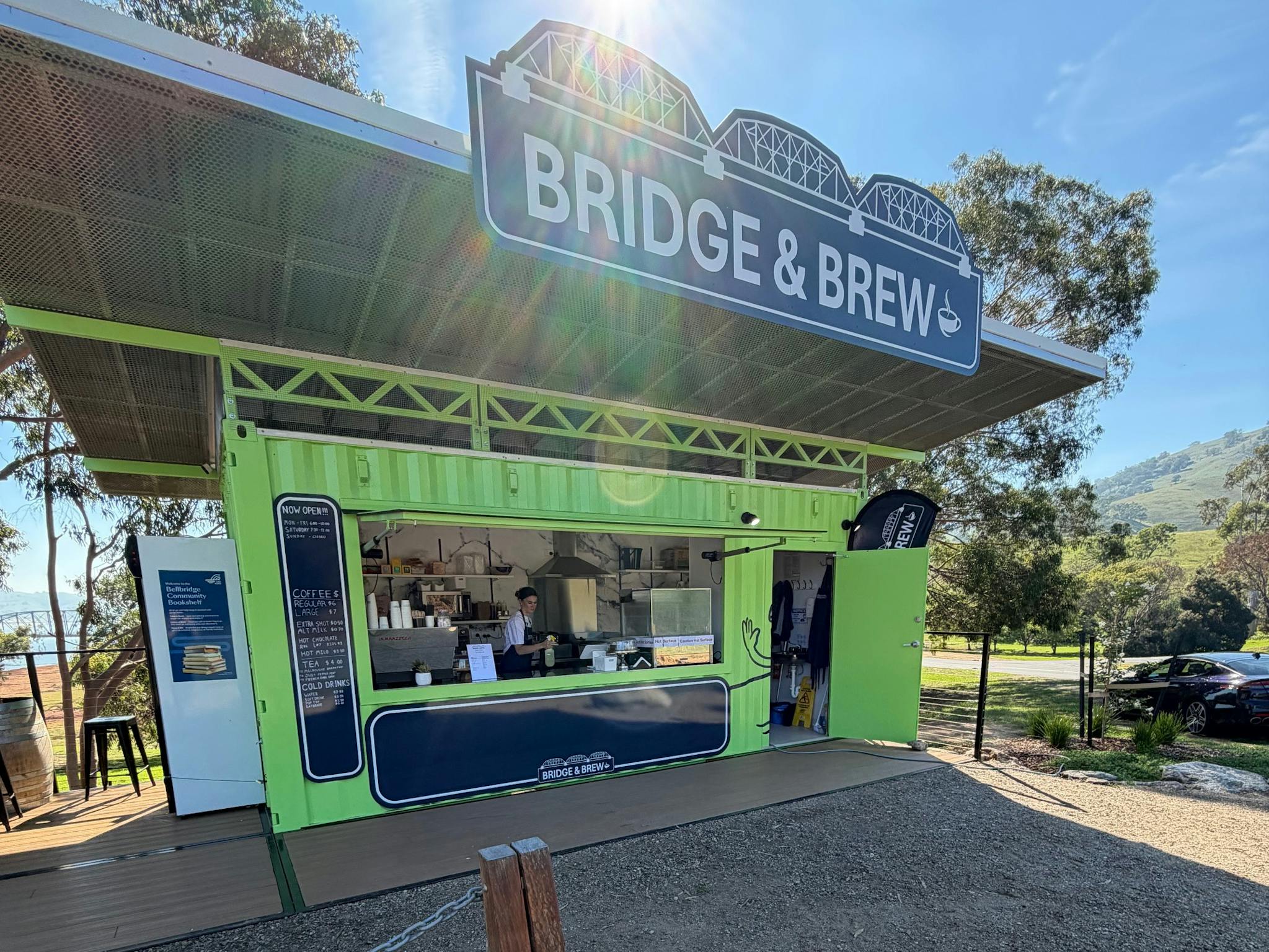 Photo of front go container cafe