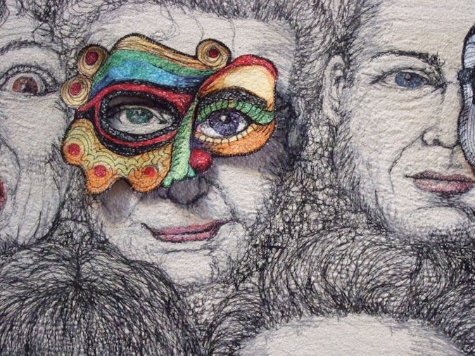 Cheryl Bridgart Machine Embroidered Faces 2day workshop