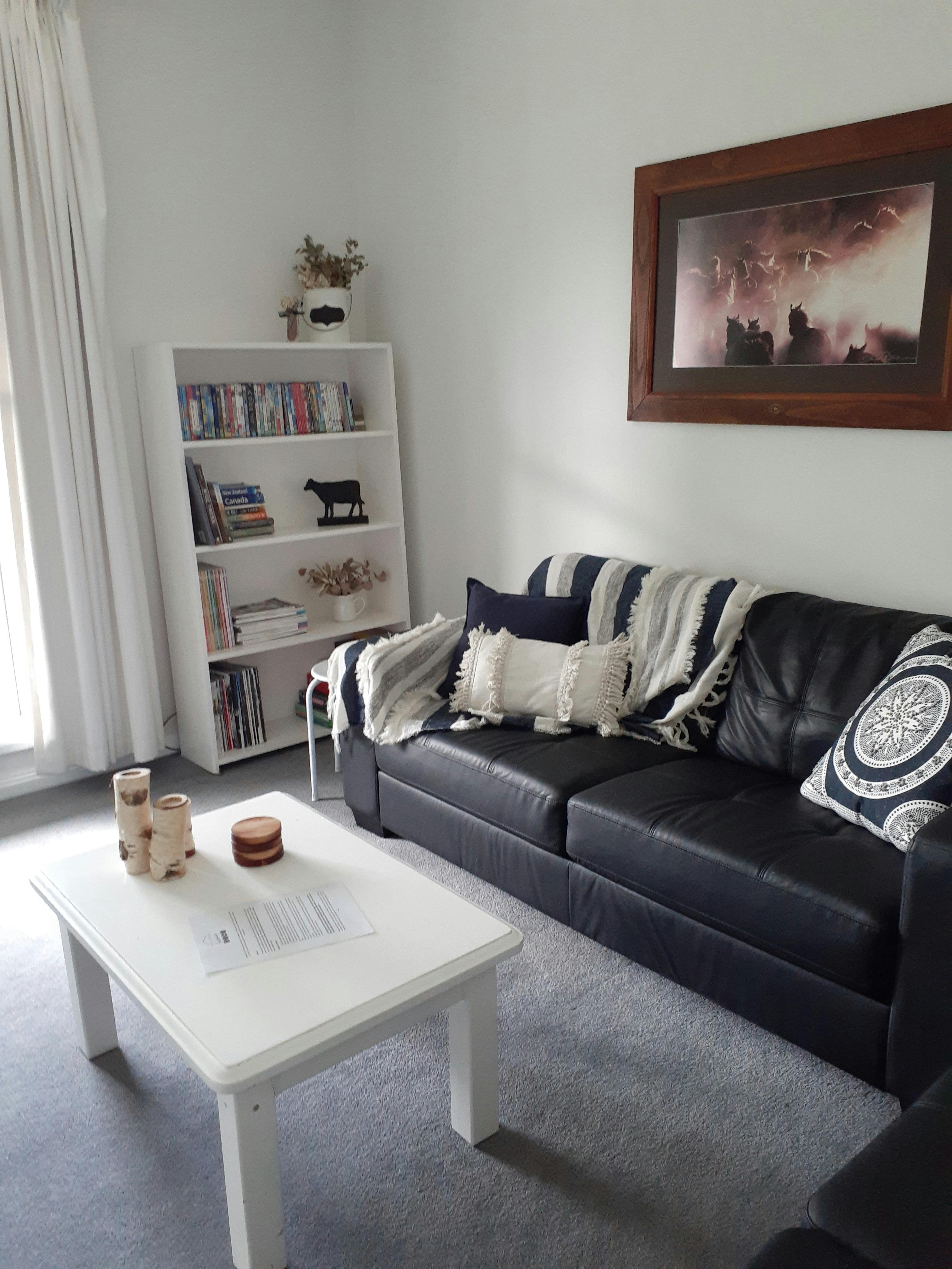 lounge area with television