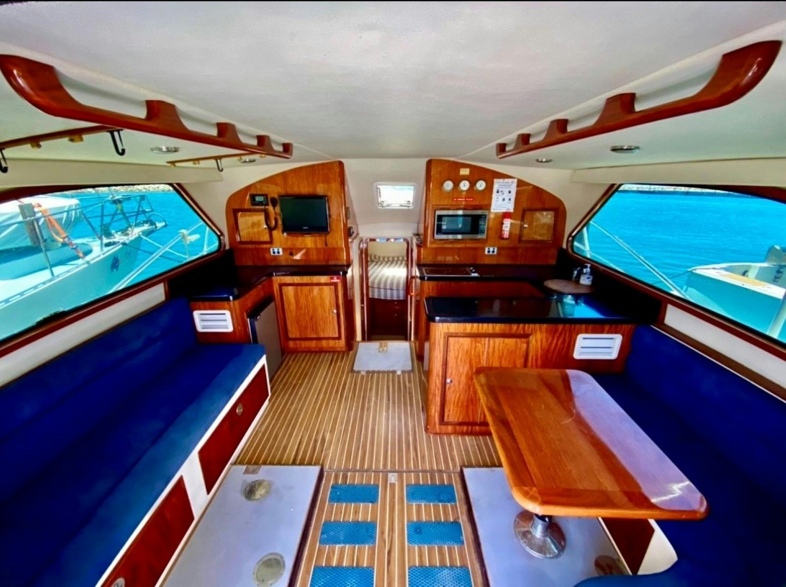 Inside of game fishing vessel Black N Blue