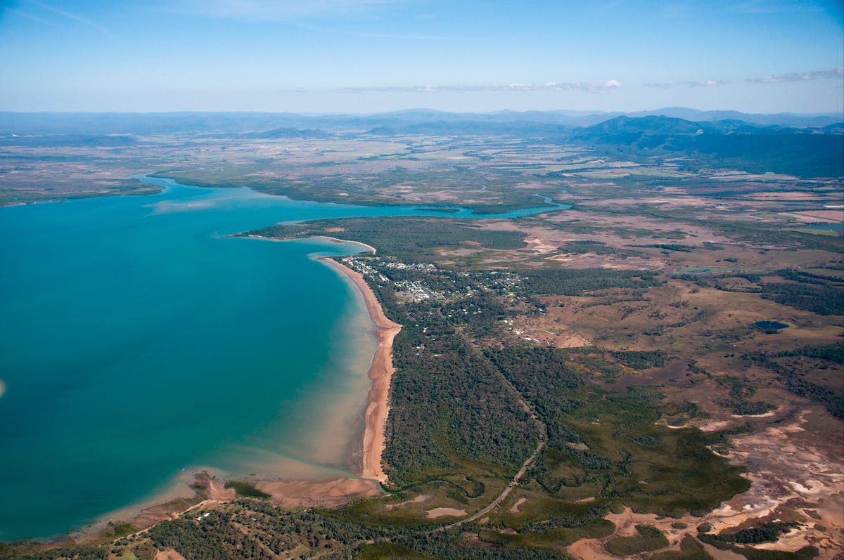 aerial beach sarina