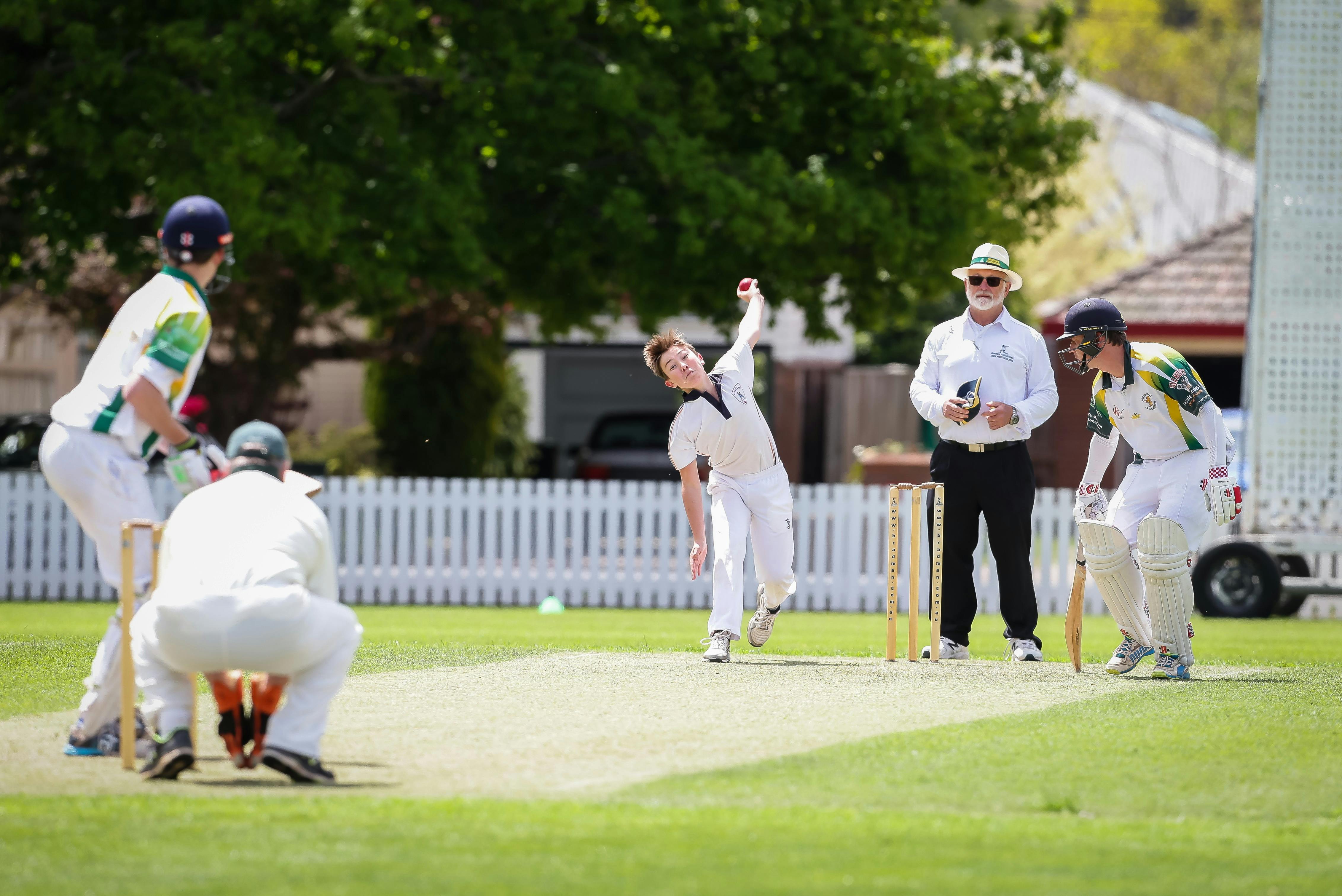Cricket game on Bradman Oval