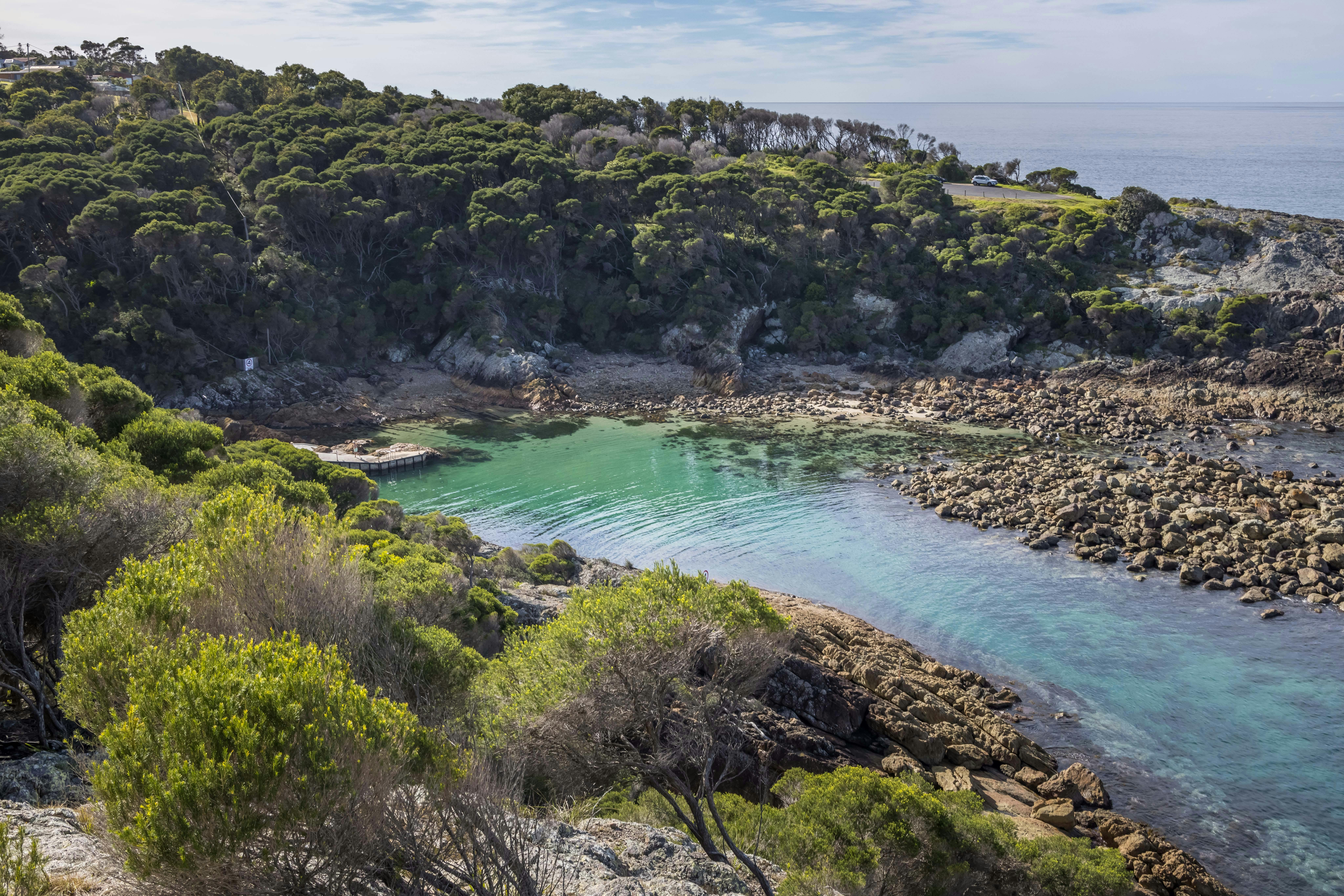 Kianinny Bay, Tathra, Sapphire Coast NSW 보트 램프 피크닉 장소