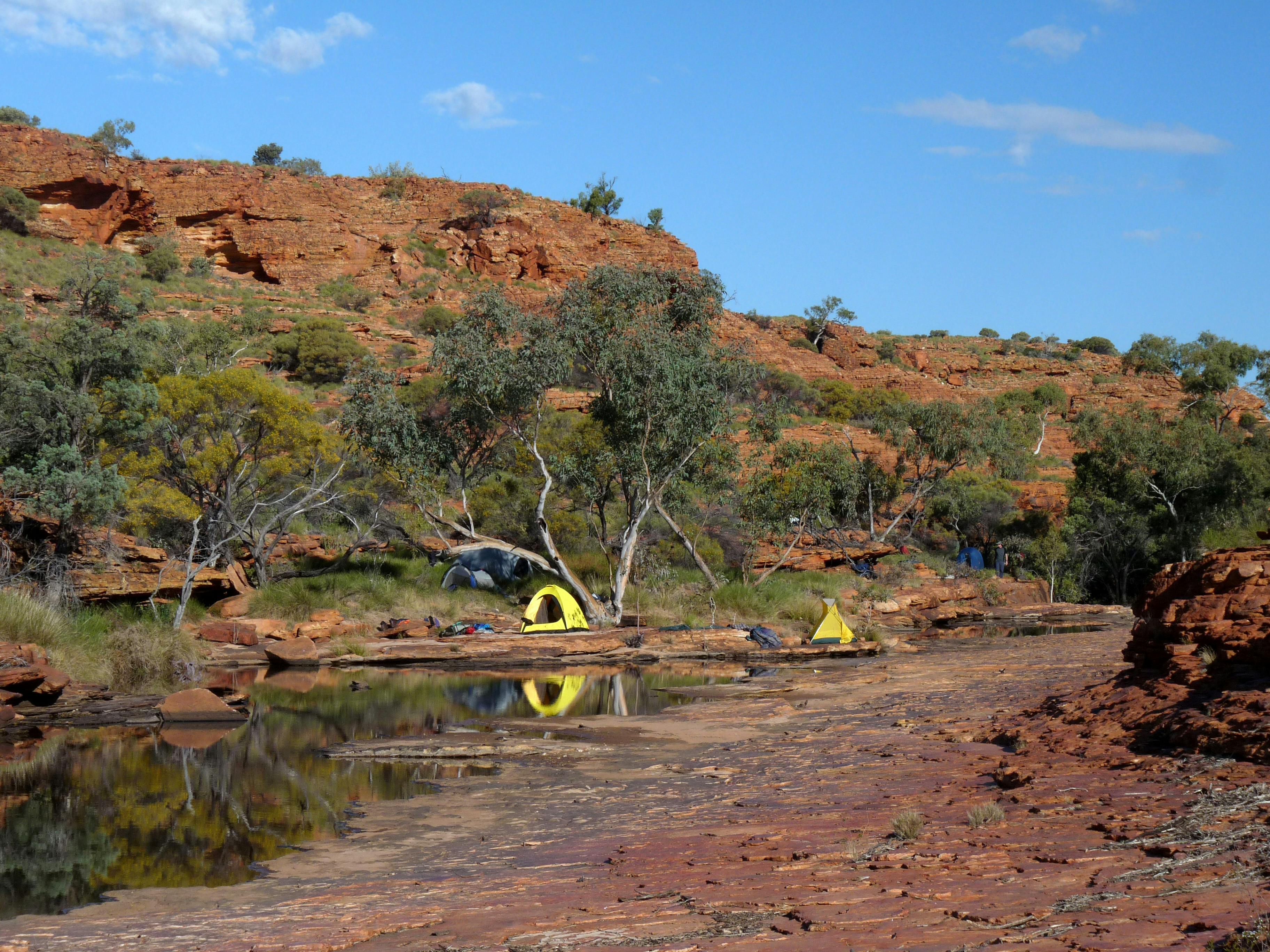 Off the beaten track in Watarrka National Park, far from where the day walkers can go.