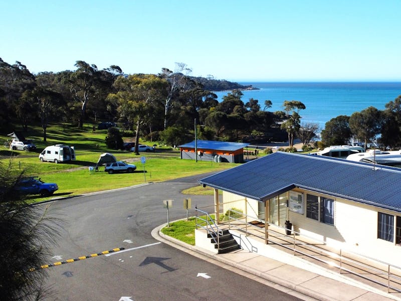 View from Reception looking down to Eastmans Beach