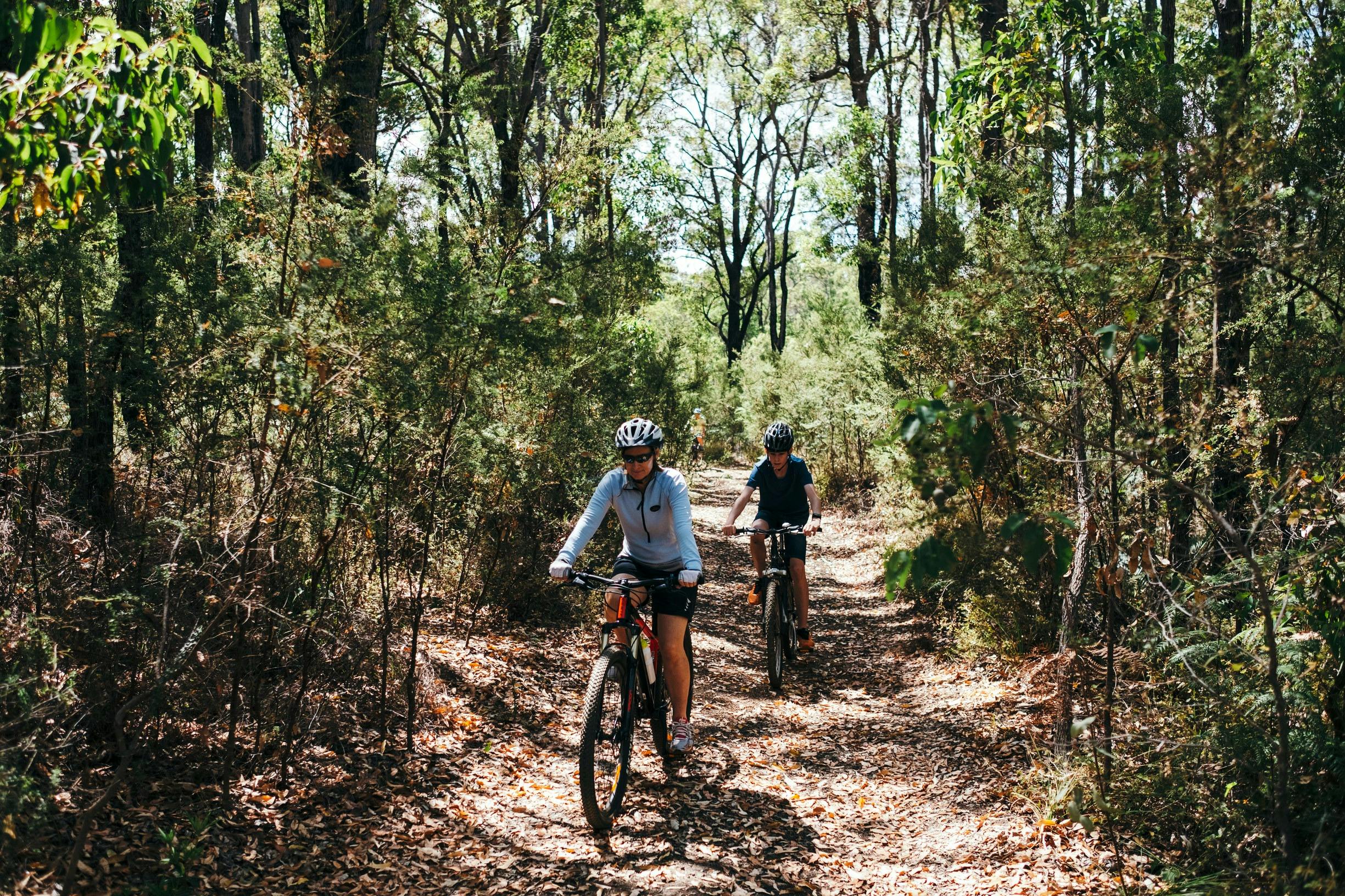 Mountain biking at Lane Poole Reserve, Dwellingup